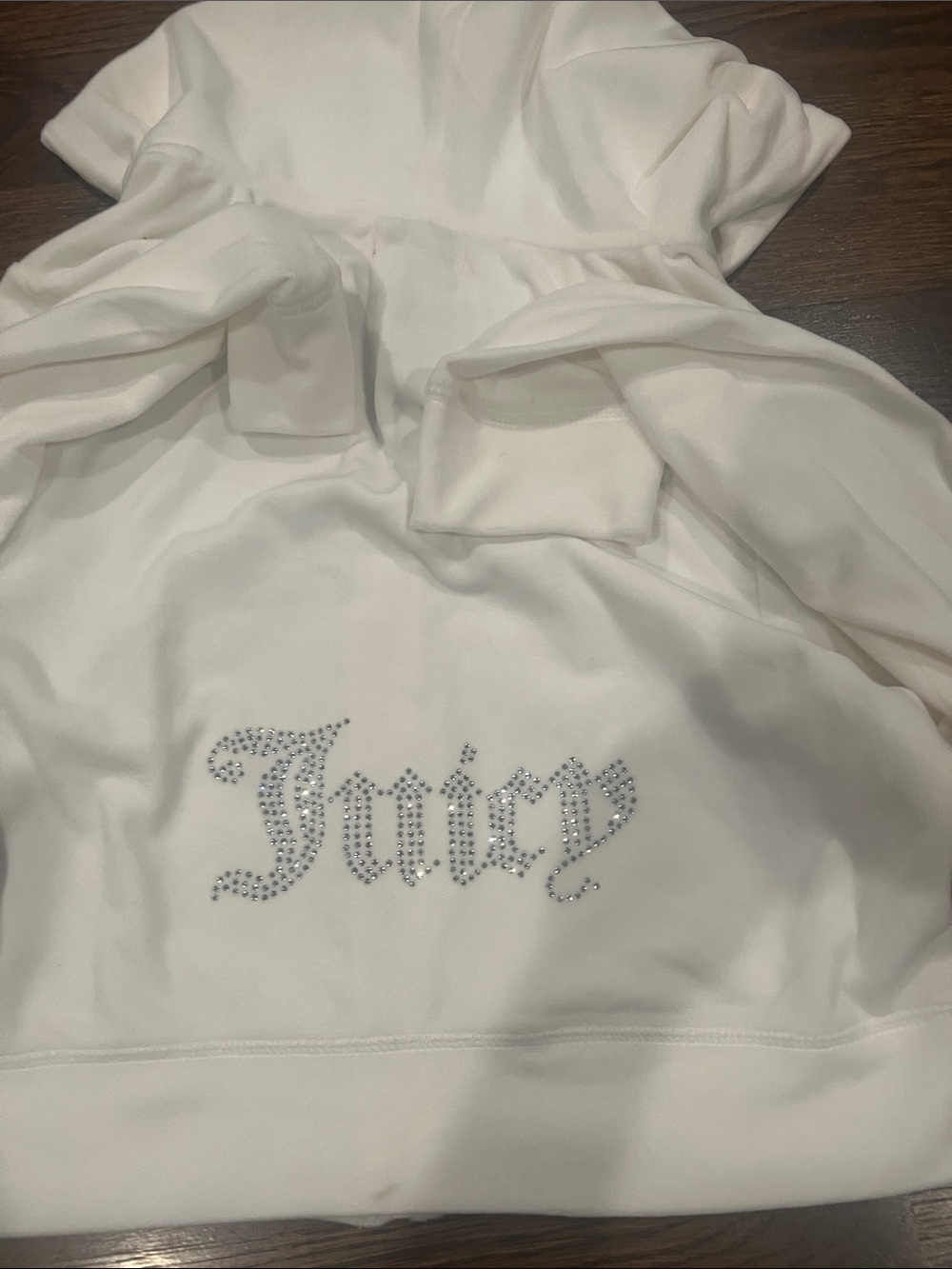 Juicy Couture White Zip-Up Hooded Jacket - Picture 4 of 4